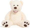 Giant Teddy Bear with Big Footprints Big Teddy Bear Plush Stuffed Animals (Beige, 39 Inches)